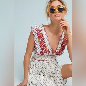 anthropologie lilka maggie embroidered dress